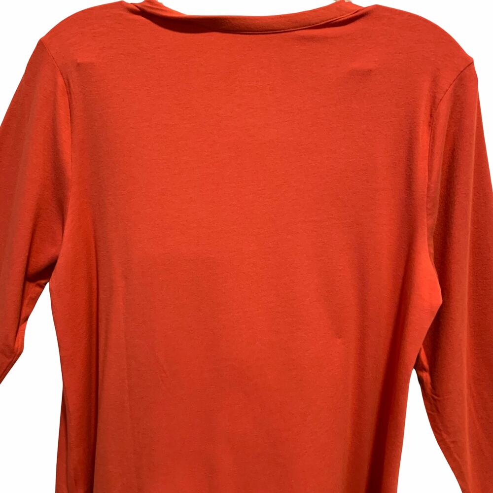 d&co Essentials Oversize‎ Orange Scoop Neck Long Sleeve Tunic Small - Picture 5 of 9